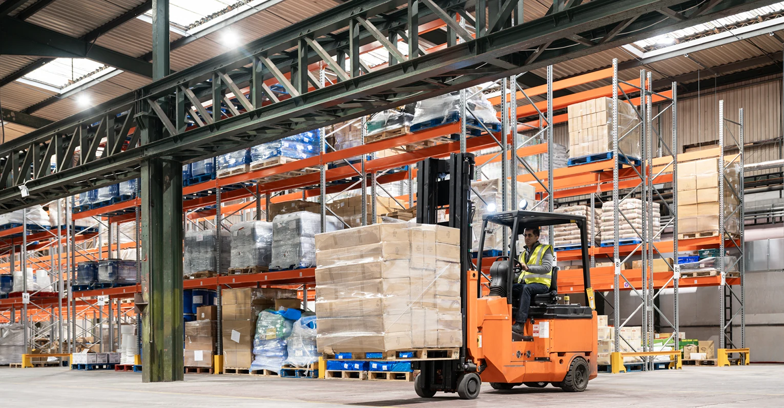 chokdee warehouse stock with a forklift